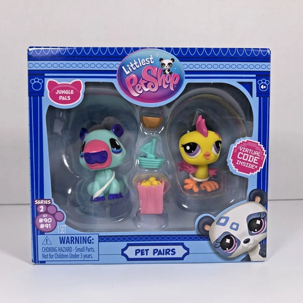 Littlest Pet Shop Pet Pairs Series 2 - Capybara #90 and Parakeet #91 Jungle Pals